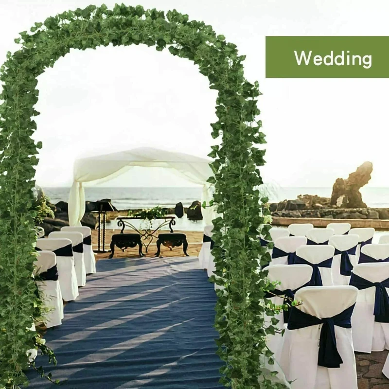 

Eco-friendly Wedding Fence Green Decoration Wedding Party Green Hanging Vine Vivid Decoration Artificial Ivy Wreath Garland Silk