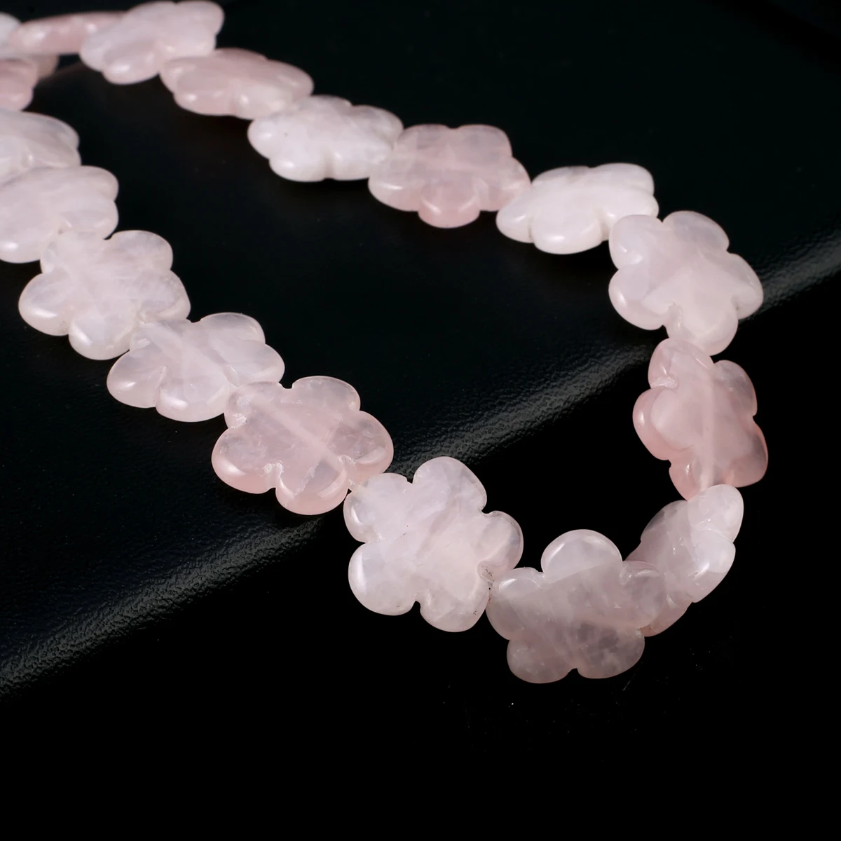 

Natural Stone Loose Spacer Beaded Flower Shape Bead Natural Rose Quartzs Malachite Beads for Making DIY Jewelry Necklace