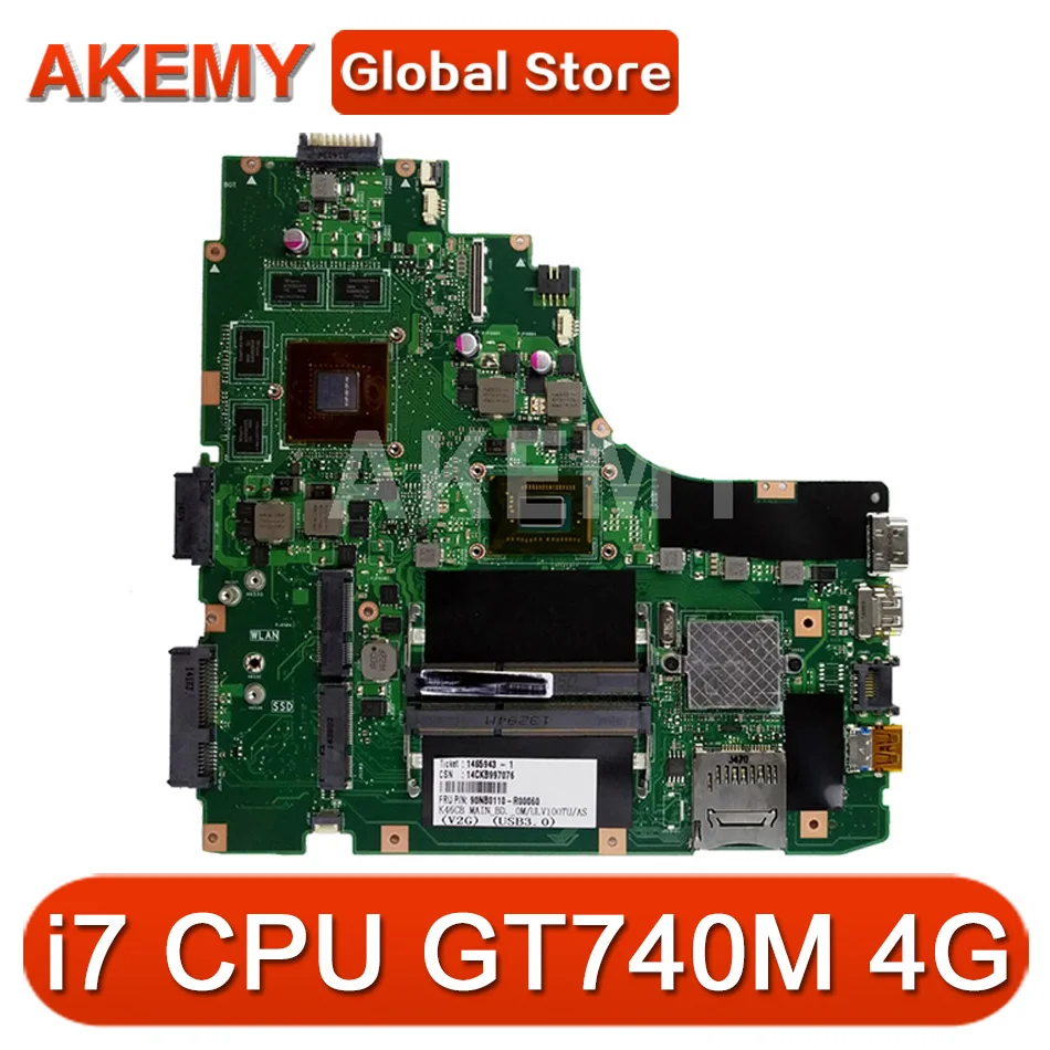 

Материнская плата Akemy K46CB для ноутбука ASUS A46C S46C E46C K46CB K46CM материнская плата i7 процессор