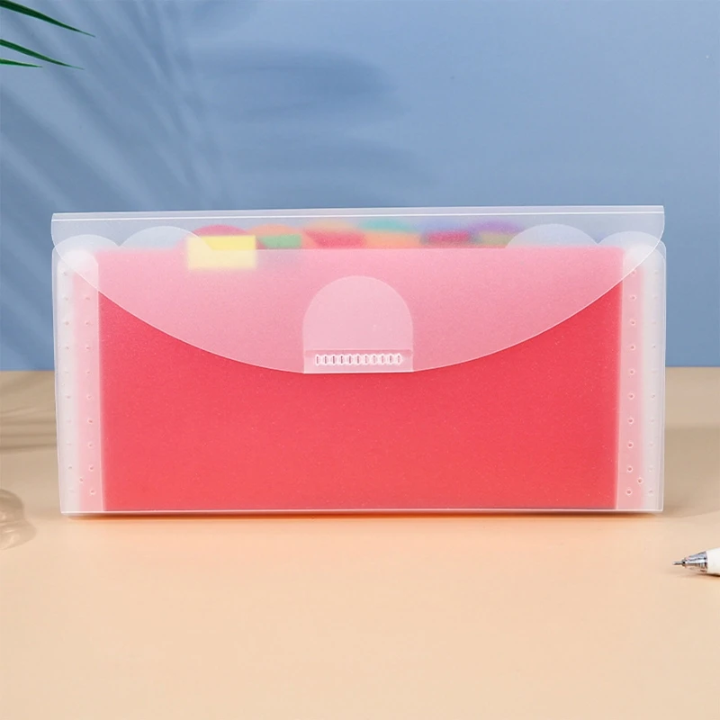 

7 Pockets File Folder Organizer Case Document Storage Bag Money Briefcase Filing Holder PP Plastic Water Resistant DXAC