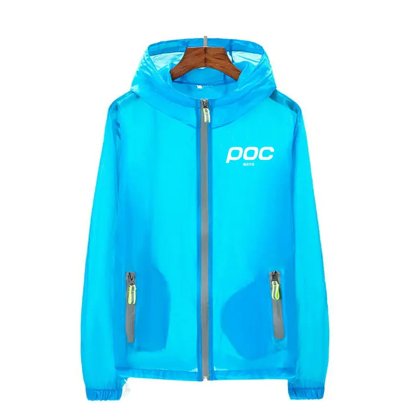 Мужская и женская вело куртка летняя отражающая MOTO POC для катания на велосипеде, спортивная верхняя одежда на открытом воздухе, анти-УФ ветрозащитный полиэстер.