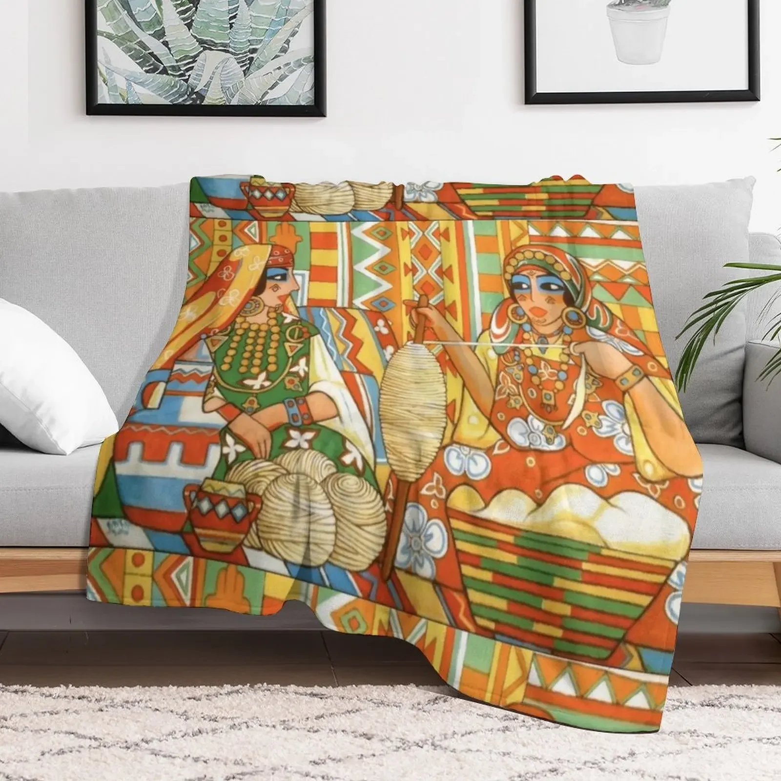 Традиционное плюшевое одеяло Amazigh Berber