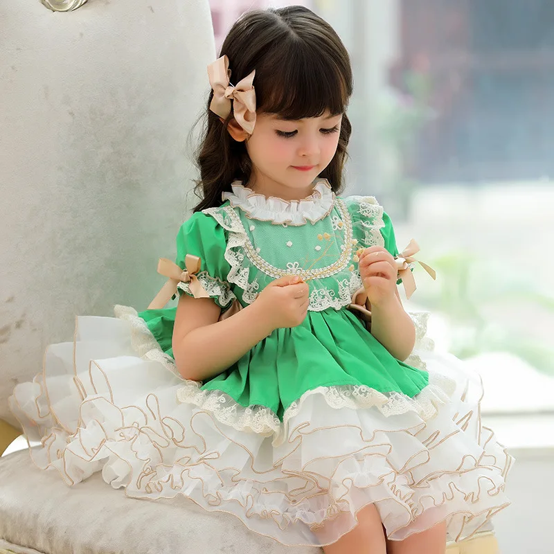 

Spanish Princess Dress for Baby Girls Vintage Lolita Ball Gown Children Birthday Party Turkey Dresses Infant Boutique Clothing