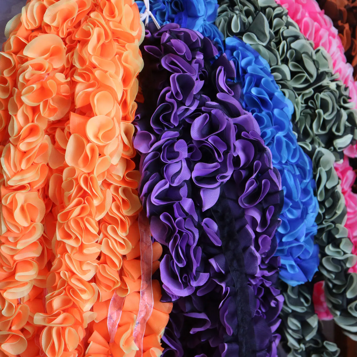 1 ярд шифоновая Цветочная кружевная отделка для одежды товары рукоделия и ленты