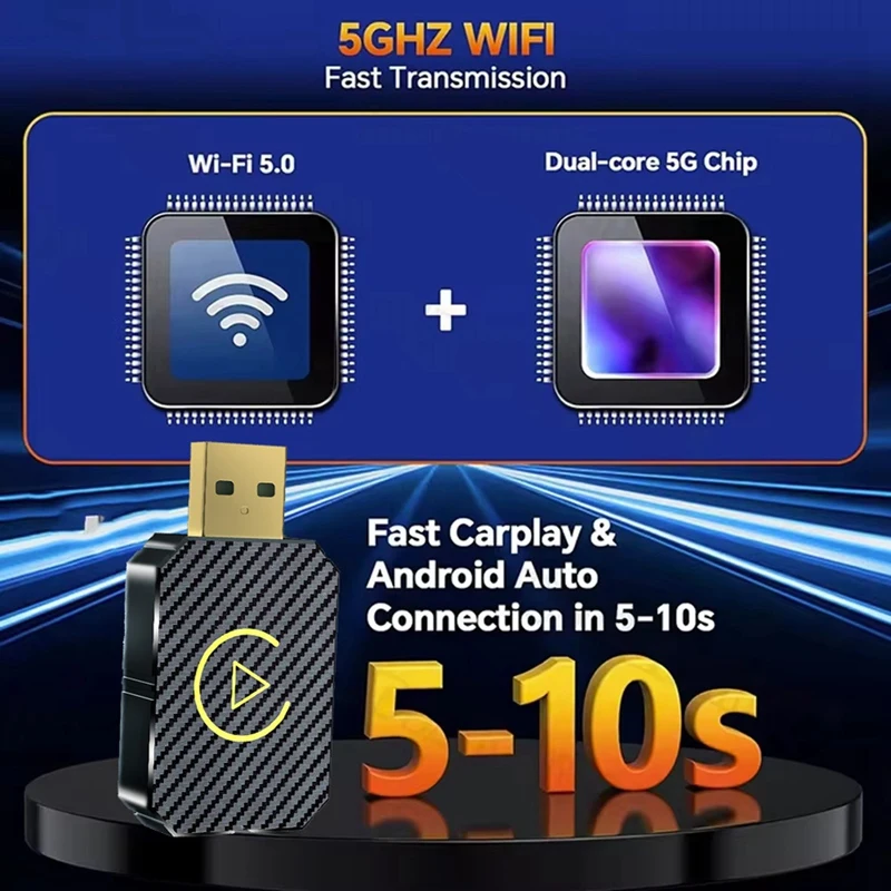 НОВЫЙ беспроводной адаптер Carplay Android Auto проводной к беспроводному 2 в 1
