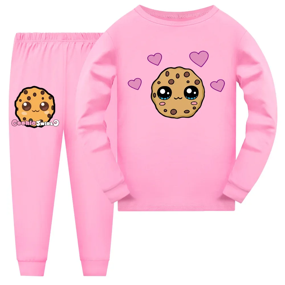 Рождественская Пижама с изображением печенья и вишня C детская осенне-зимняя