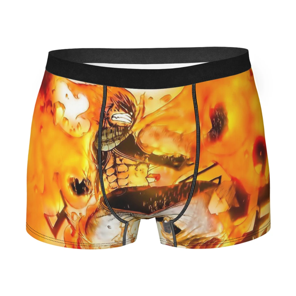 

Natsu Dragneel Fire Man's Boxer Briefs Underpants FAIRY TAIL Magic Adventure Anime Highly Breathable Top Quality Birthday Gifts