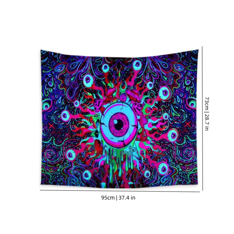 Настенный гобелен с ужасными глазами на Хэллоуин 1 шт. Светоотражающие украшения