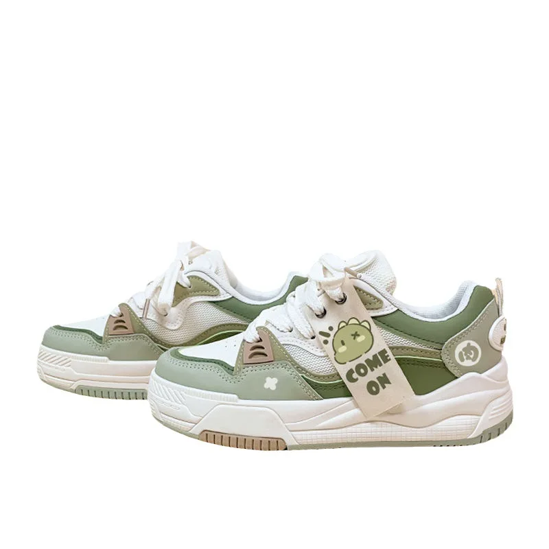 

Girls' Sports Casual Shoes Women's 2023 New Spring Breathable Sneakers Thick Sole Bread Shoes