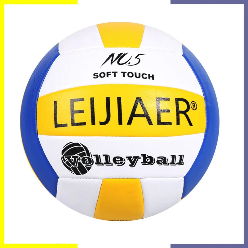 5PCS No. 5 Adult Student Child Indoor Training Inflatable Volleyball Pvc Soft Touch Volleyball for Exams Volleyball Training
