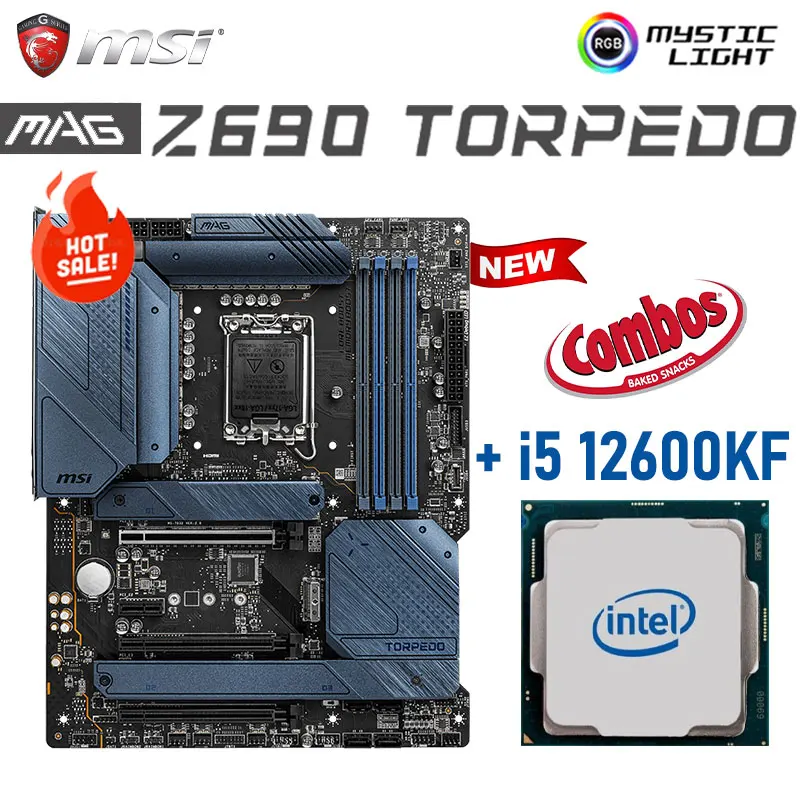 

Процессор Intel Core i5 12600KF с материнской платой MSI MAG Z690 TORPEDO DDR5 128 ГБ M.2 PCIe 5,0, ATX LGA 1700 12 Gen