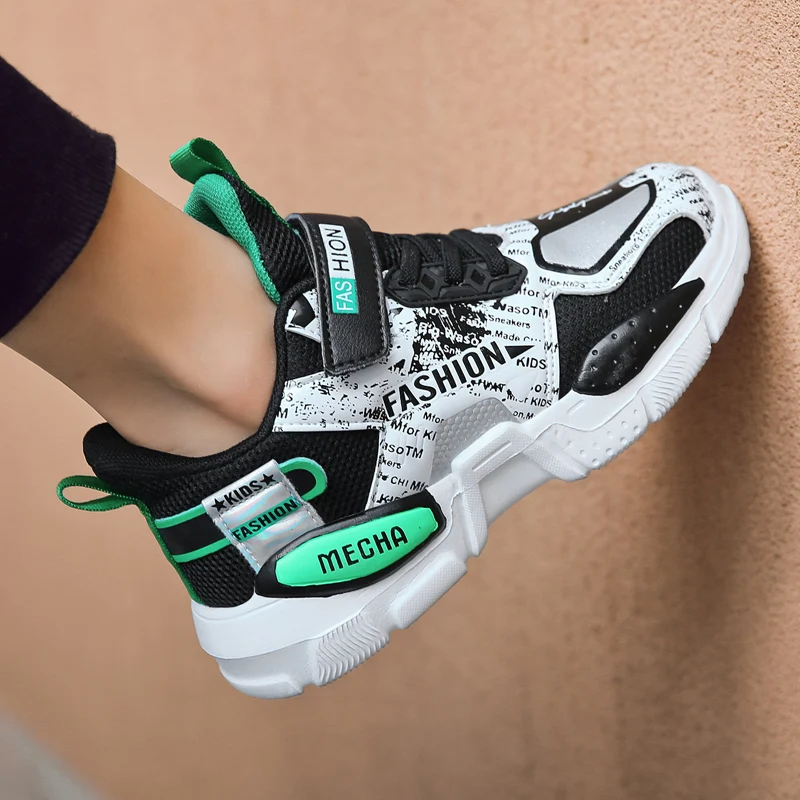 Cheap Boys Cartoon Yellow Sneakers Breathable Summer Shoes Sport Children Fashion Graffiti Sneakers Non-slip детские кроссовки