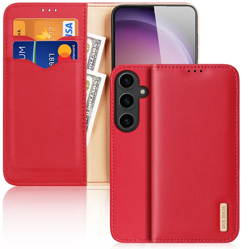 Dux Ducis оригинальный роскошный чехол-кошелек из натуральной кожи для Samsung Galaxy S25 S24 Plus Ultra с держателем для карт, чехол для телефона (art.: 3920caece90bf) - 3920caece90bf