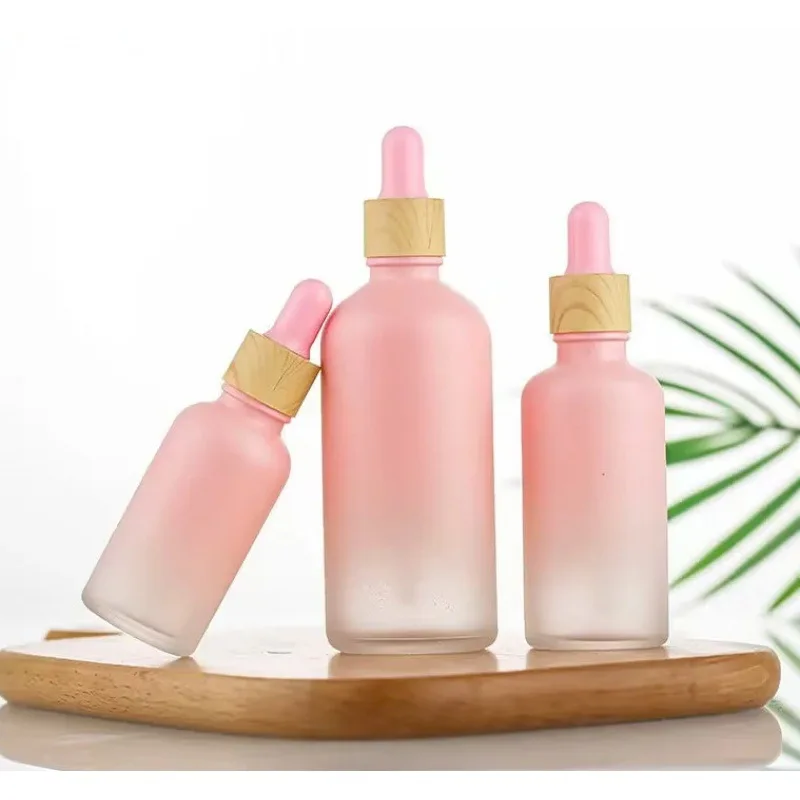 

Glass Dropper Bottle Gradual Pink Essential Oil Contanier Refillable Liquid Pipette Bottle 5ml/10ml/15ml/20ml/30ml/50ml/100ml