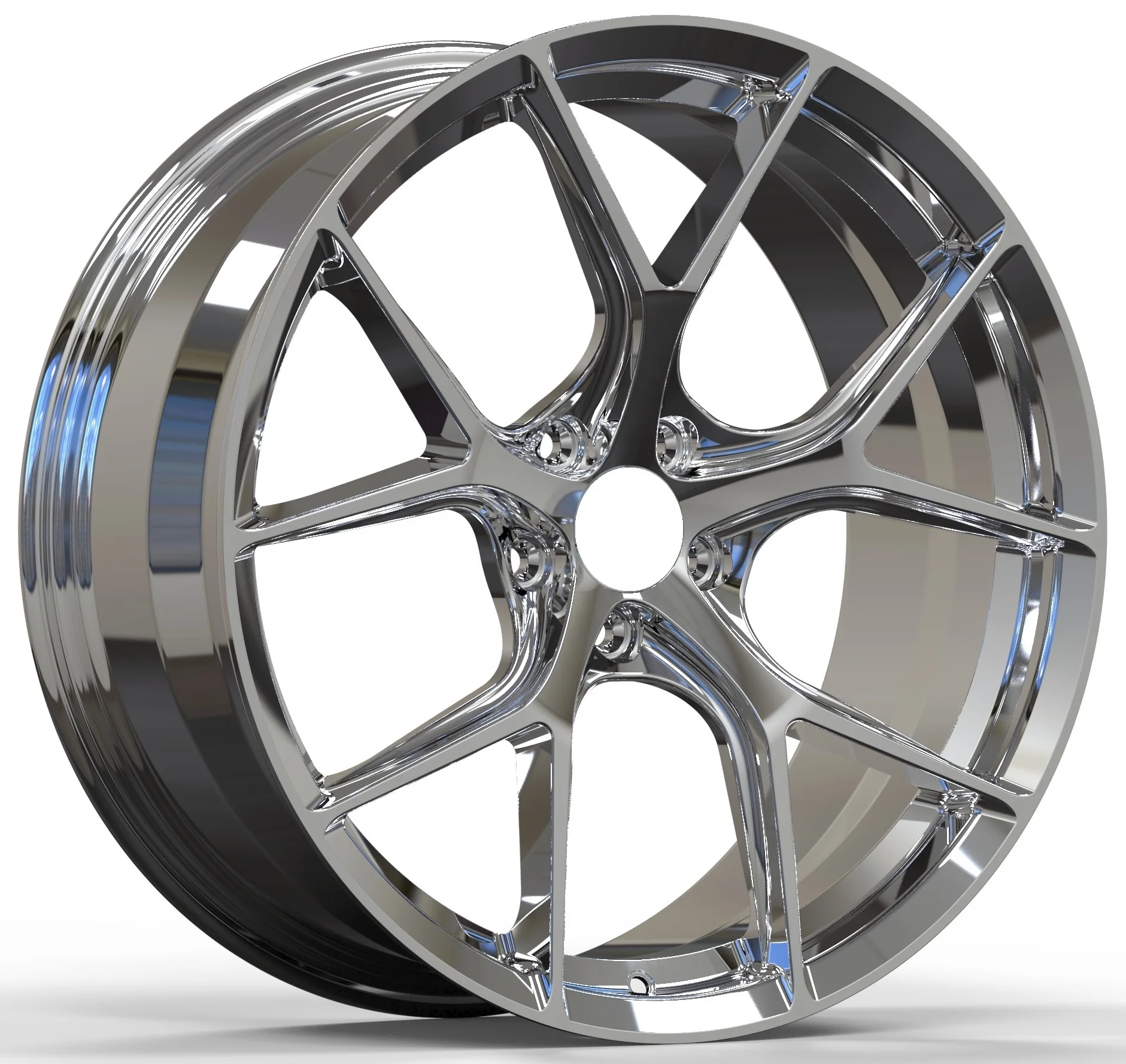 Фото Кованые спортивные диски 8.0J 30mm ET 100mm PCD, глянцевые черные, глубокий конкейв, сверхлегкие, из сплава 6061-F, пожизненная гарантия №2