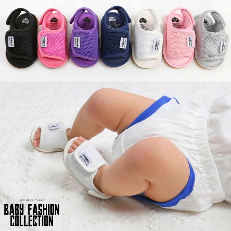 Fashionn Infant Baby Boy Sandales Toddler Summer Mesh Shoes Newborn Bebes Soft Sole Footwear for 1 Year Trainers Girl Sandalen