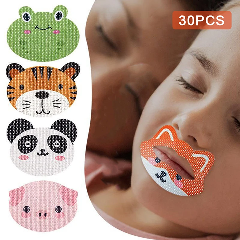 

New Anti-Snoring Stickers For Children Sleep Closed-mouth Stickers Breathing Correction Patch Shut Up Patch Orthosis Tape 30Pcs