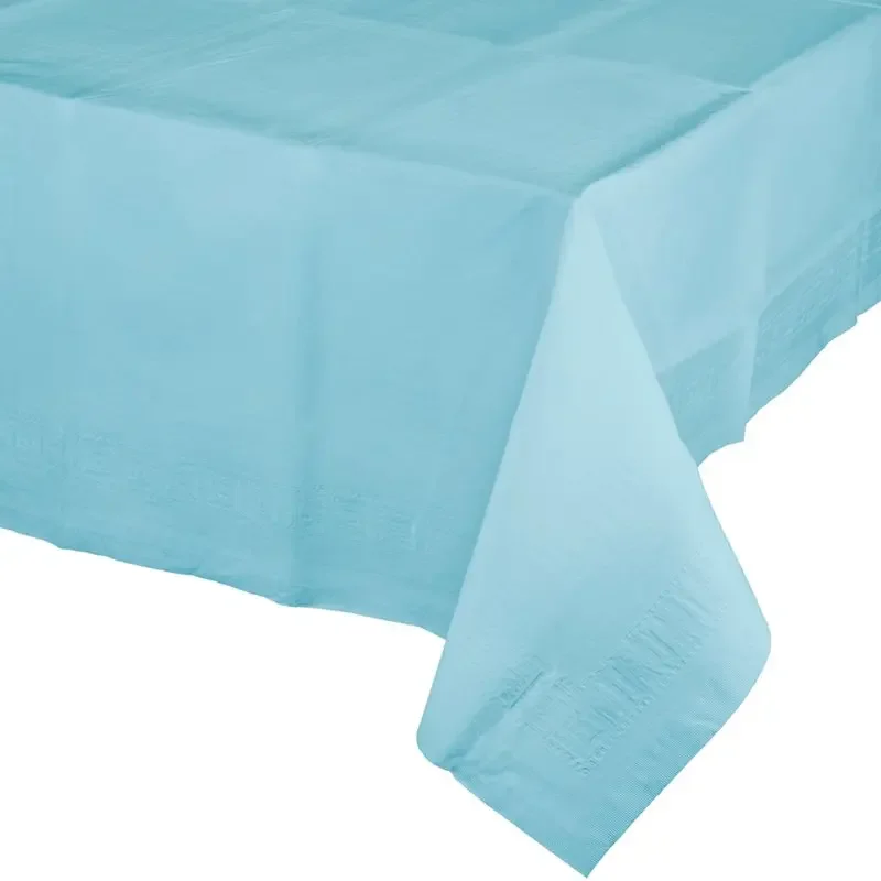

Blue Paper Tablecloths, 3 Count Linen tablecloth Waterproof tablecloth rectangular Table runner Tablecloth round Disposable tabl