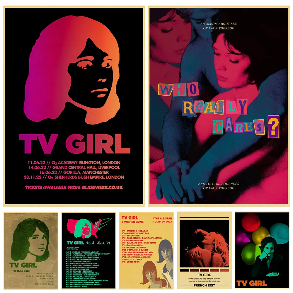 TV Girl постер ностальгия Harajuku печать на крафтовой бумаге украшение для салона