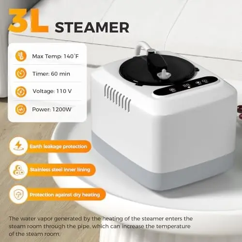 Портативная домашняя паровая палатка для сауны 110 В 1200 Вт 3 л складное черное