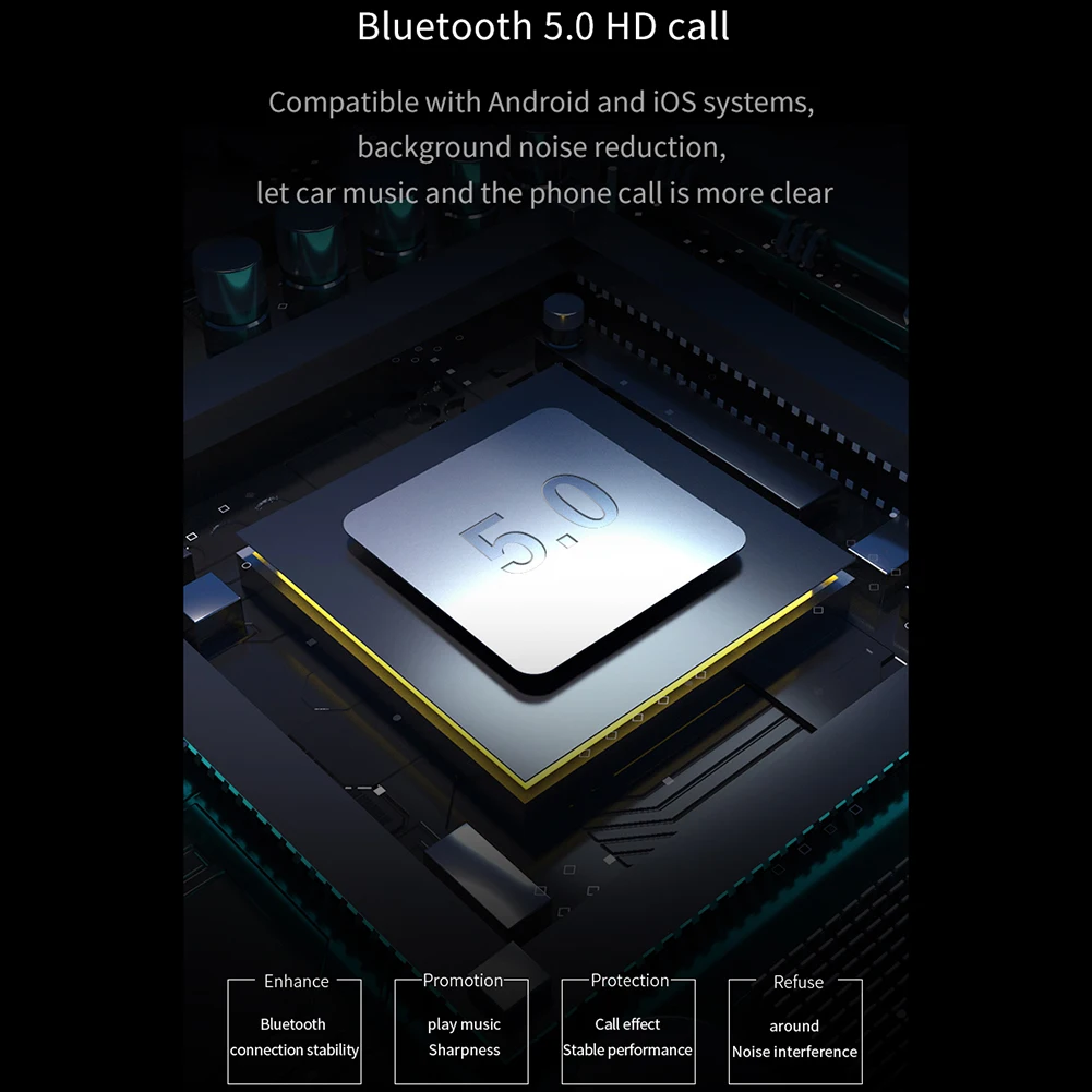 

Автомобильное зарядное устройство с двумя USB-портами и поддержкой Bluetooth 5,0