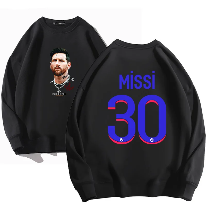 

Autumn Football Star Print Mbappe Ronaldo Messi T Shirt Long Sleeve Men Women Casual Clothes Cotton Fans Gift Plus Size