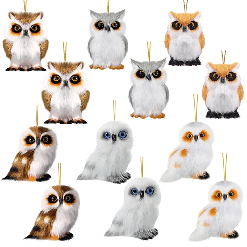 

Плюшевые рождественские украшения совы 6/12 шт.