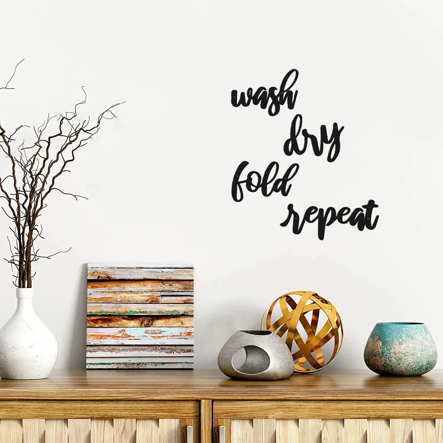 Набор металлических табличек для стирки из 4 предметов стиль дома со стиркой