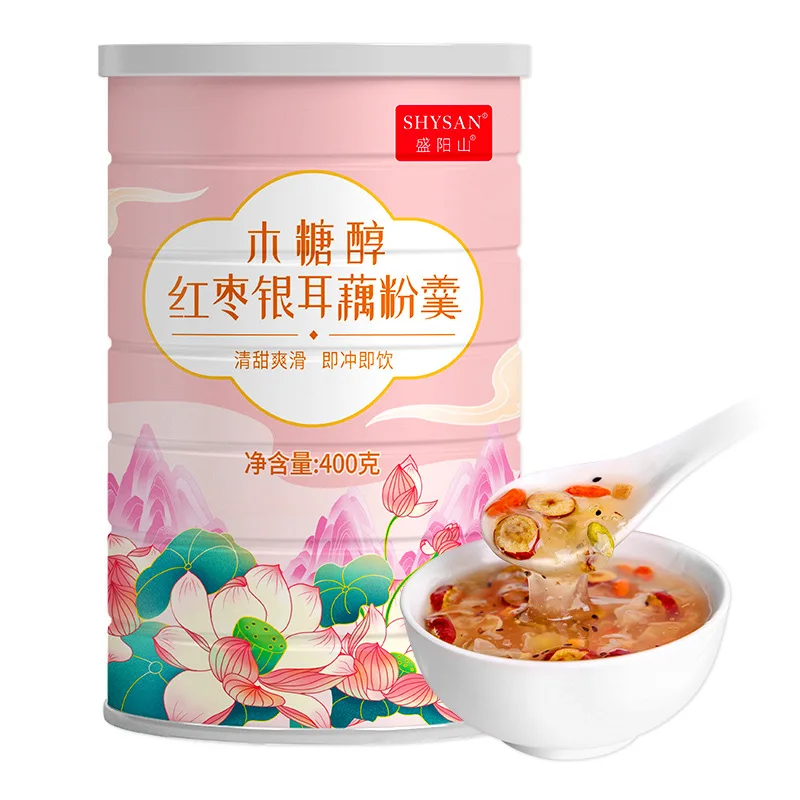 

China Rose bai fungus lotus root powder soup 400g/can beauty and beauty No Teapot