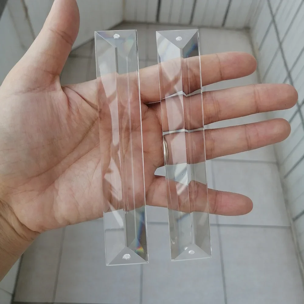 

Camal 2 шт. 120 мм/4,7 дюйма треугольная полоса хрустальная подвесная лампа-призма освещение подвесная люстра Ловец солнца Запчасти для свадебной вечеринки