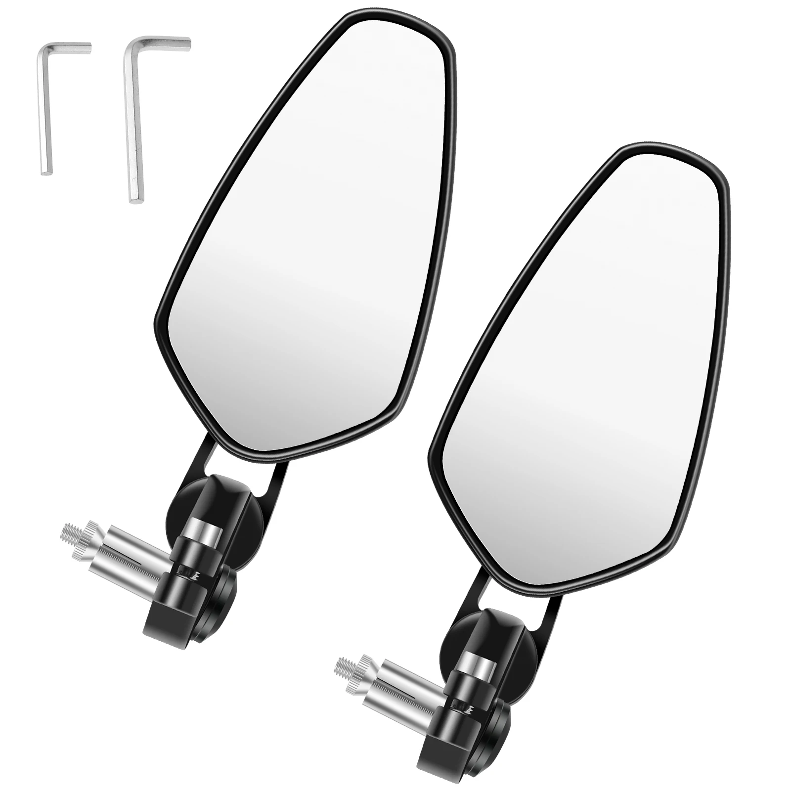 

2022 New Motorcycle Rearview Mirror 7/8inch 22mm Aluminum Alloy Motorbike Side Rearview Mirror with 2 Wrenches Wide View
