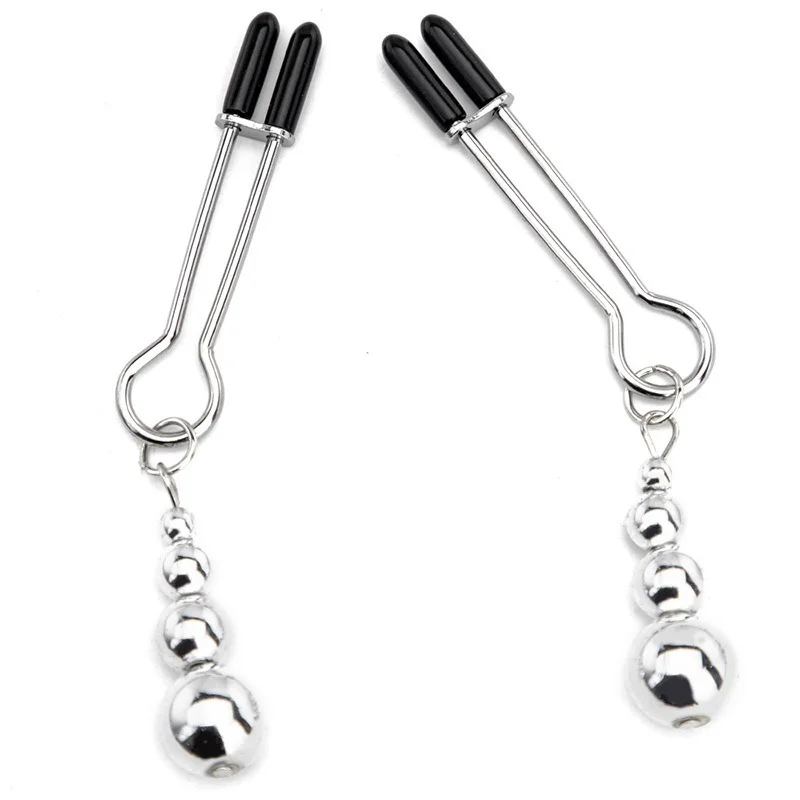 Metal Nipple Clamps Clips Ring Bell Slave BDSM Breast Bondage Restraint Sex Toy for Women Couple Play Game