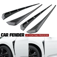 1pair car fender side vents universal exterior decoration air flow intake hole grille carbon fiber abs decorative sticker trim