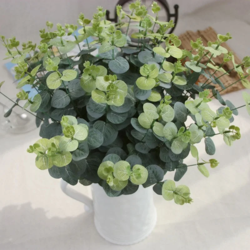

Artificial eucalyptus leaf Green plant branches Flower arranging accessories money leaves SF47180