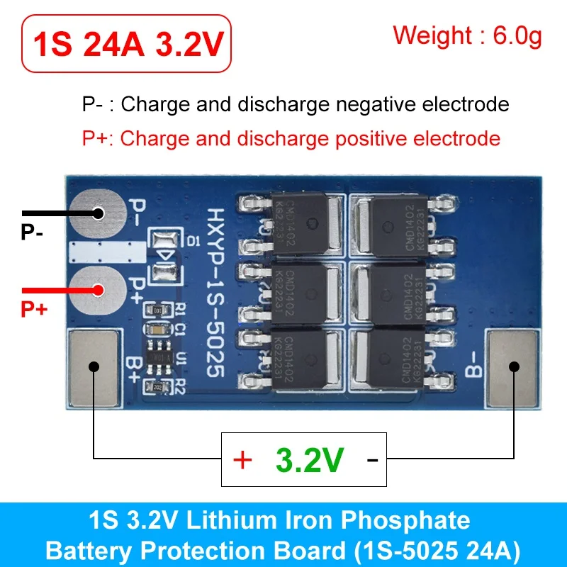 

TZT 1S 3,2 в 3,7 в 24A LiFePO4 Защитная плата литий-ионной, литиевой батареи BMS PCB PCM Защитная батарея для перезарядки и переразряда