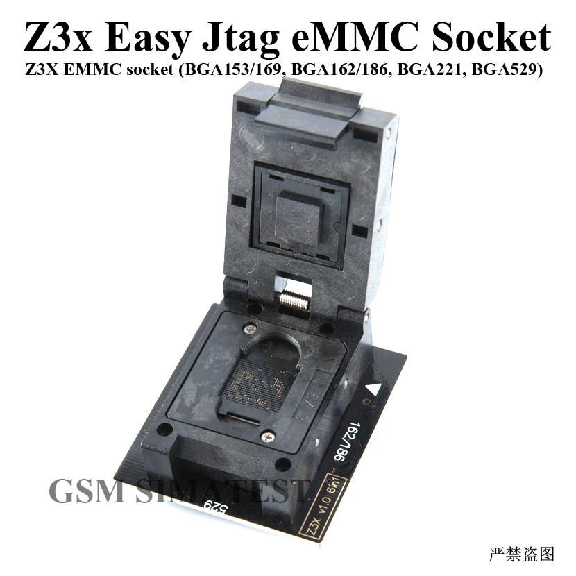 Адаптер Z3X легкий JTAG PLUS BOX eMMC BGA153/169 BGA162/186 BGA221 BGA529 |