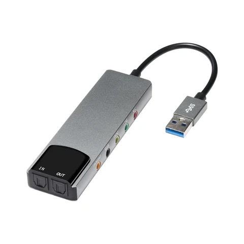 Внешняя звуковая карта KEBETEME USB 6-в-1