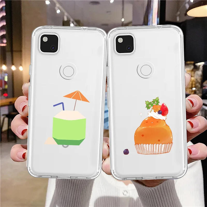 Роскошный фонарь для Google Pixel 5 5a 3 3XL XL 4 3a 4a чехол прозрачный мягкий ТПУ фруктовый
