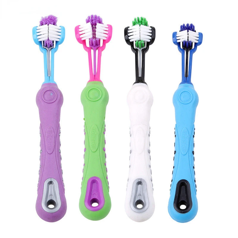 

Pet Three-head Toothbrush Multi-angle Dog Toothbrush Pet Dog Cat Toothbrushes Cat Toothbrush Oral Cleaning Supplies Dropshipping