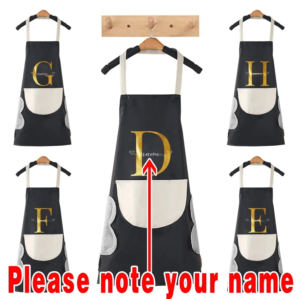 

Кухонный Фартук для мужчин и женщин, индивидуальное оформление под любое имя, для уборки дома, детской кухни, кафе, красивых ногтей, Рабочий Фартук