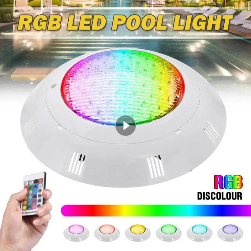 

38W Swimming Pool Light Wall Mounted LED Underwater Seven Color Wireless Remote Control Outdoor Submersible Waterproof Spotlight