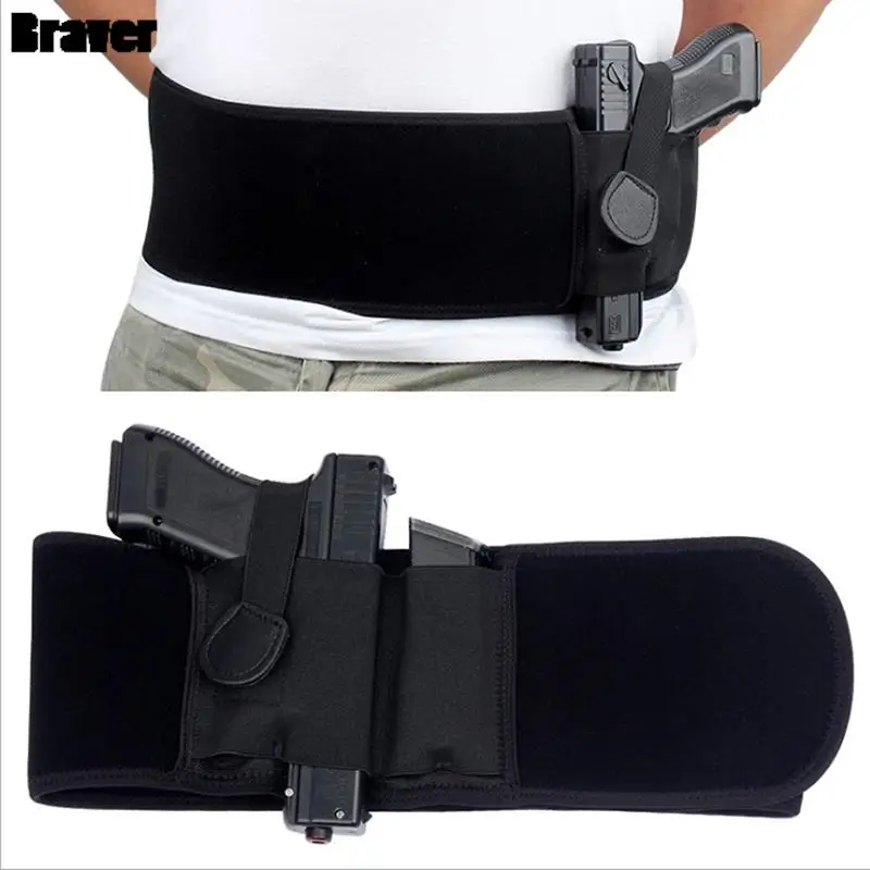 

Tactical Pistol Holster Military Portable Hidden Holster Wide Belt Mobile Phone Holster Outdoor Hunting Shooting Defense Holster