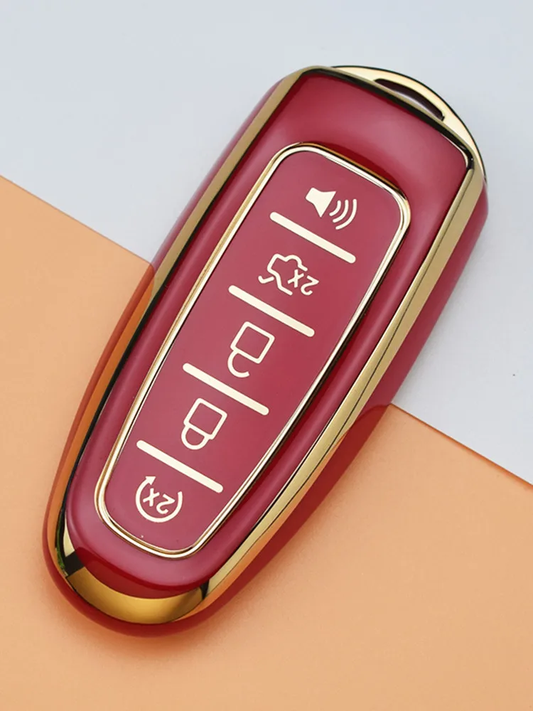 

5-кнопочный автомобильный чехол для дистанционного ключа, чехол для Ford Edge Escape Expedition Explorer Focus Taurus Flex C-MAX, защитный брелок для ключей