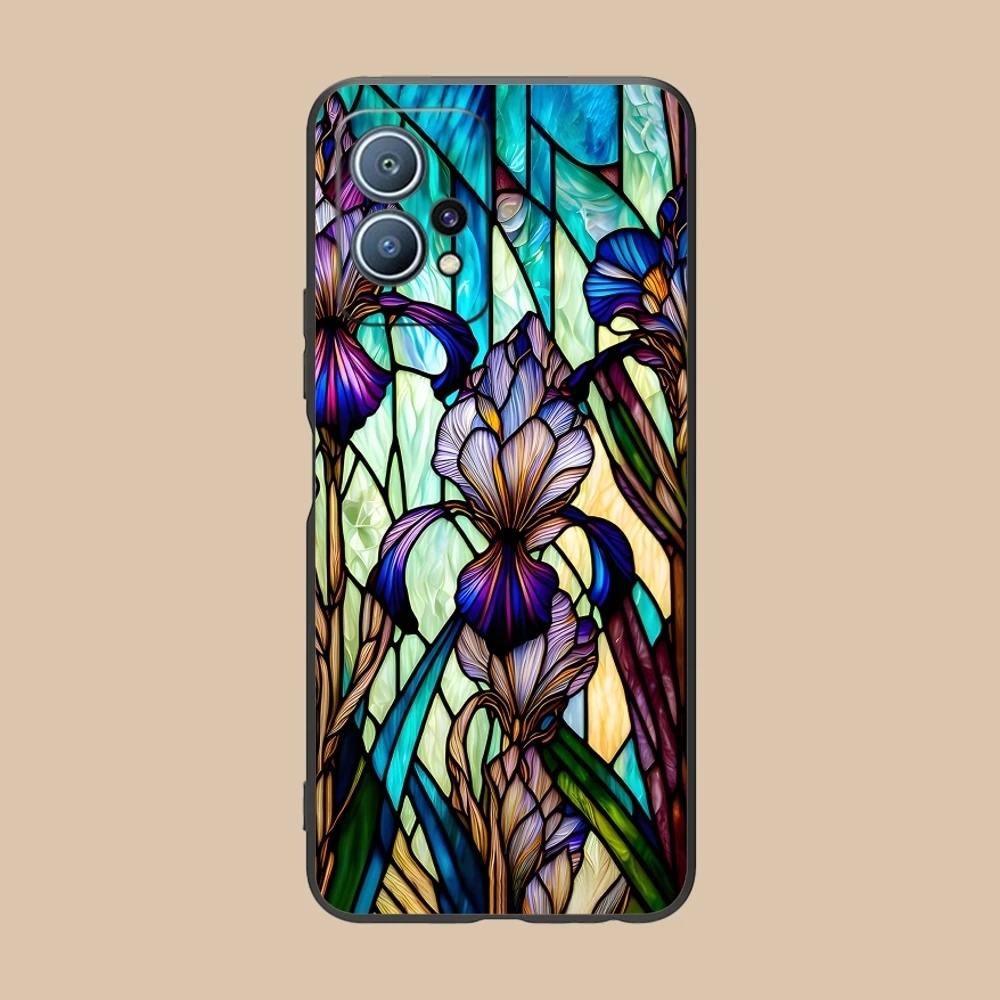 Красивый чехол для мобильного телефона Iris Flower Huawei P60 P50 P40 P30 P20 P10 P9 P8 Pro Lite Plus черный