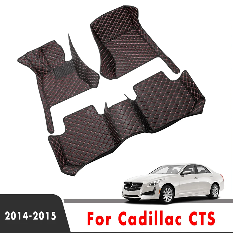 

Автомобильные коврики для Cadillac CTS, 4 двери, 2015, 2014, автомобильные кожаные коврики, аксессуары для интерьера, водонепроницаемые украшения, стайлинг на заказ