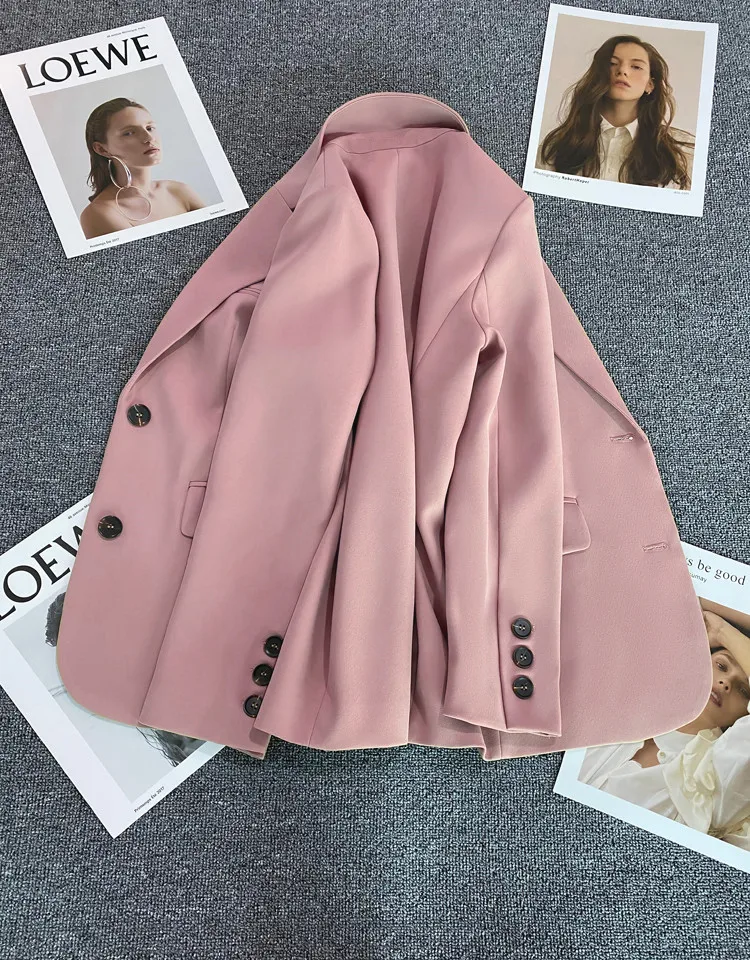 Blazer for Women New Loose Casual Spring and Autumn Solid Color Slim  Jacket Blazer Women