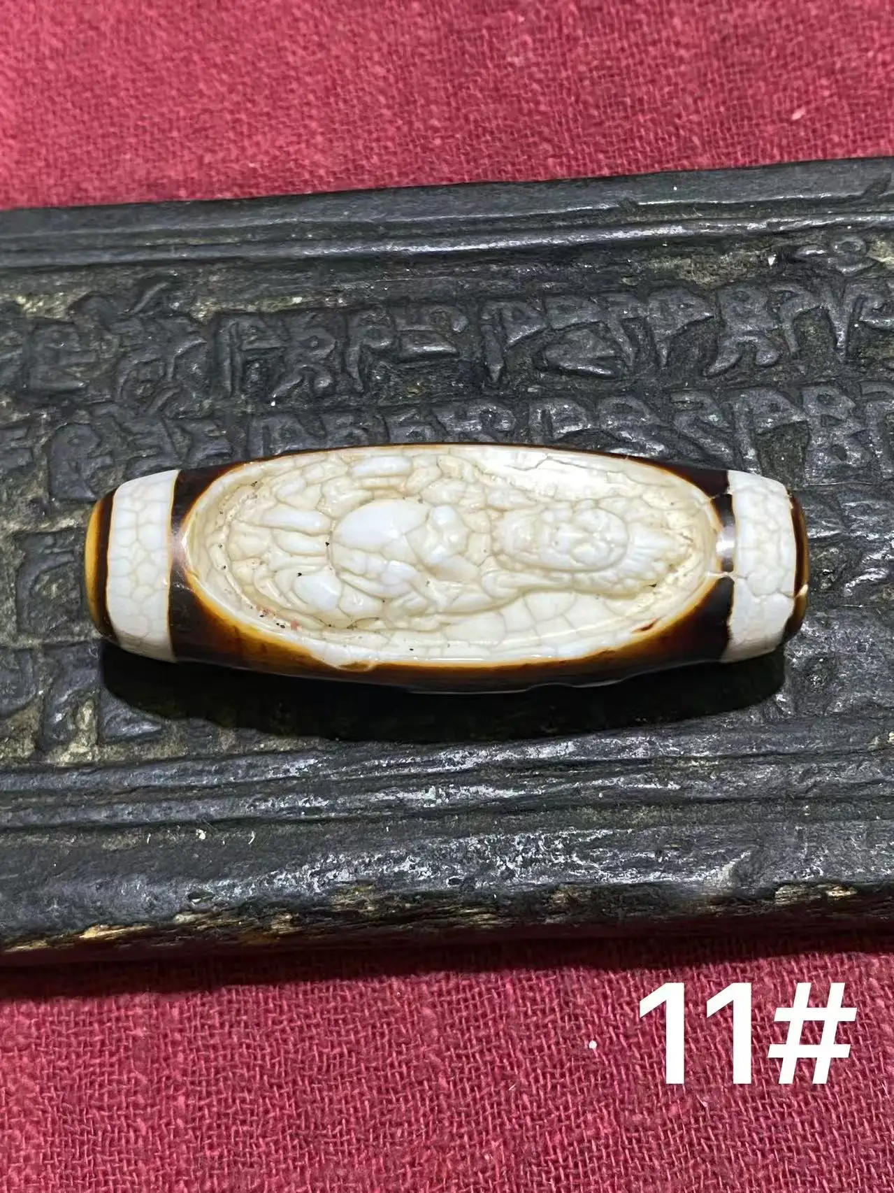 

1 шт./лот, натуральный тибетский древний традиционный Dzi Weathering, нежная резьба Zakiram, тайваньское мастерство 50*20 ㎜ своими руками