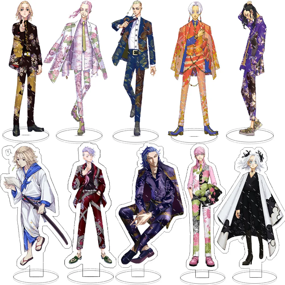 

Japan Anime Tokyo Revengers Cosplay Stand Acrylic Figure Manjiro Ken Takemichi Hinata Diy Model Desk Decor Fans Collection Prop