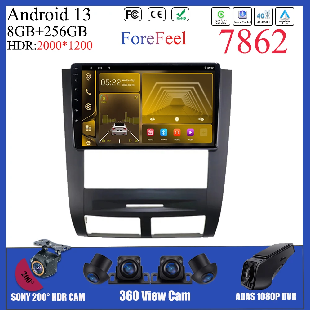 

For Ssangyong Rexton 2002-2006 Android Auto Car Radio Multimedia Video Player GPS Navi CarPlay Stereo DSP Tape Recorder