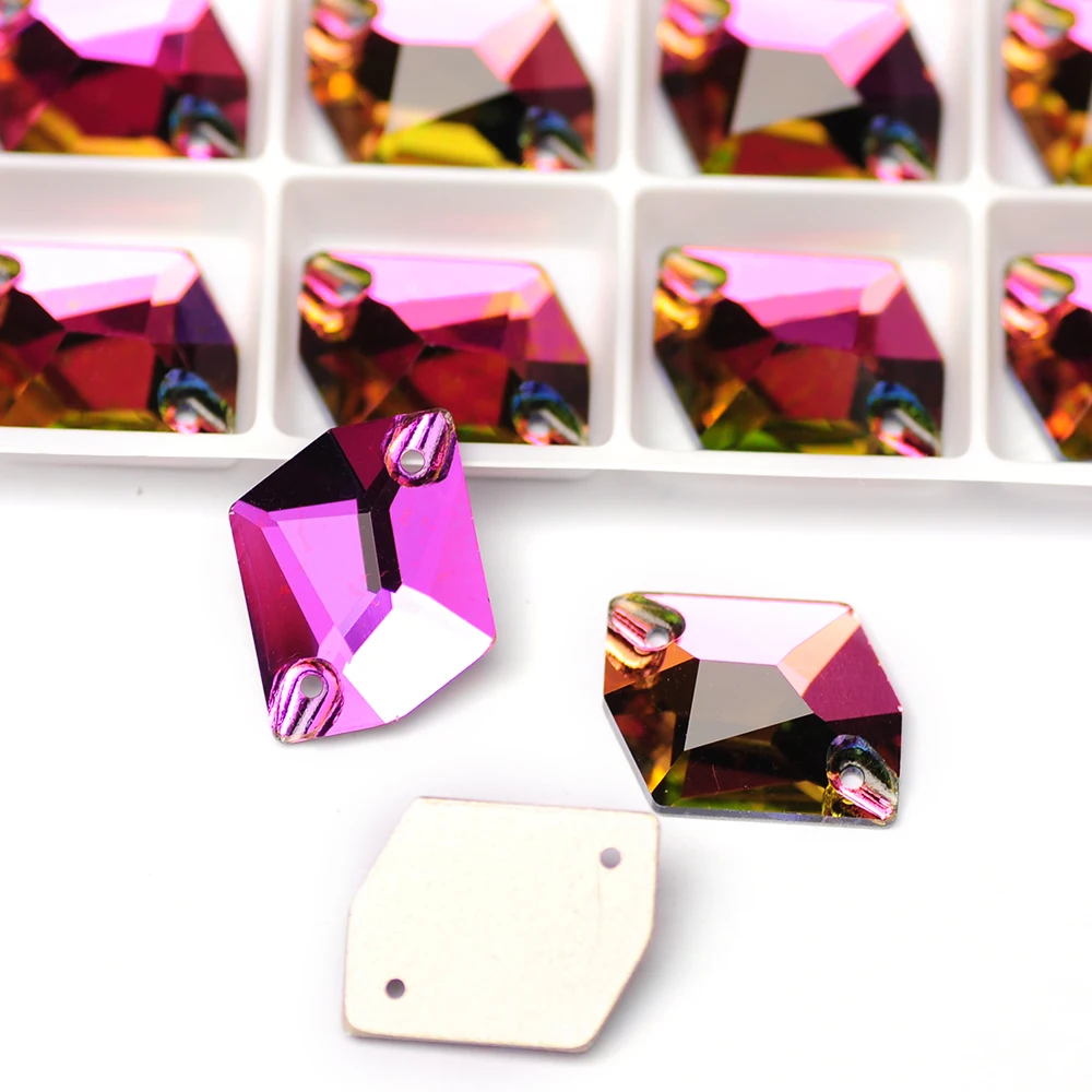 

Vitrail Medium Shiny Cosmic Glass Flatback Crystal Sew On Rhinestones Crafts Glitter 3D Sewing Accessories Design Decorations